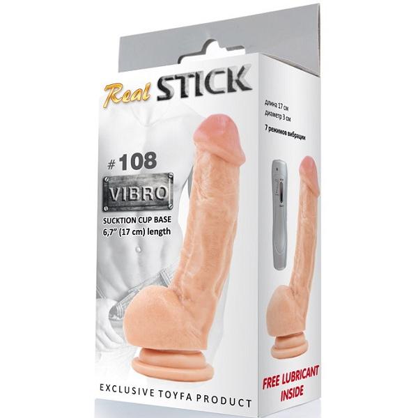 Вибратор RealStick #108 телесный  7 режимов вибрации