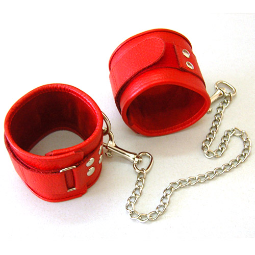 Оковы на липучке красные