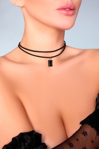 Украшение на шею черный Choker 27022 Украшение на шею черный Choker 27022