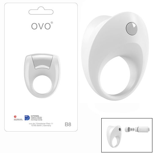 Эрекционное кольцо, белое Ovo