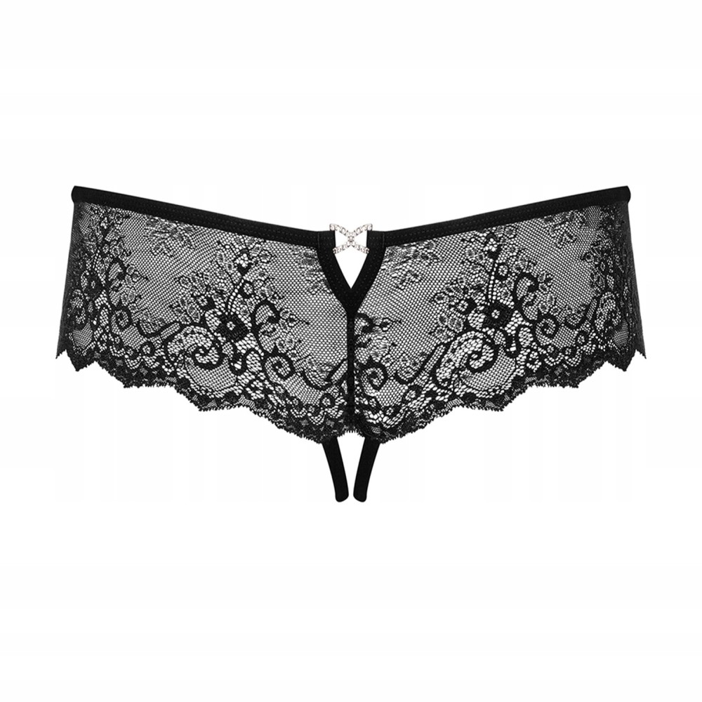 Трусики с доступом черный Merossa XXL