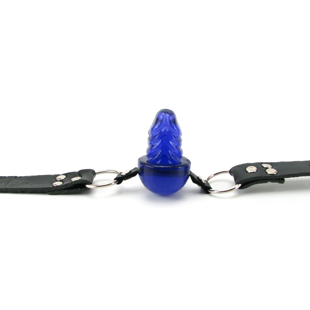 Кляп в форме фаллоса фиолетового цвета Кляп в форме фаллоса фиолетового цвета