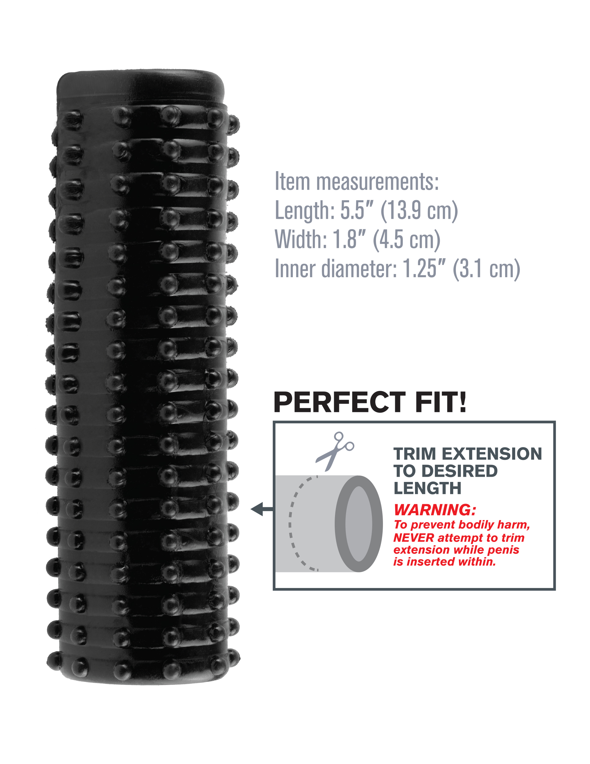 Насадка с ребрышками черная Magic Pleasure Sleeve