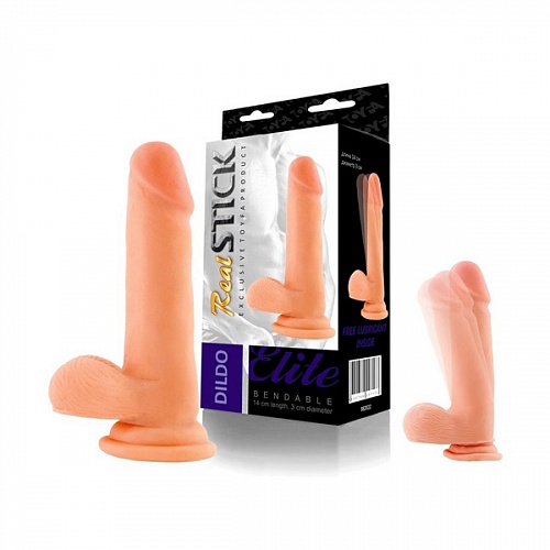 Фаллоимитатор на присоске телесный 14 см