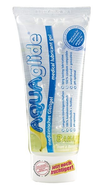 Гель-смазка "Aqua glide" с запахом банана 100мл