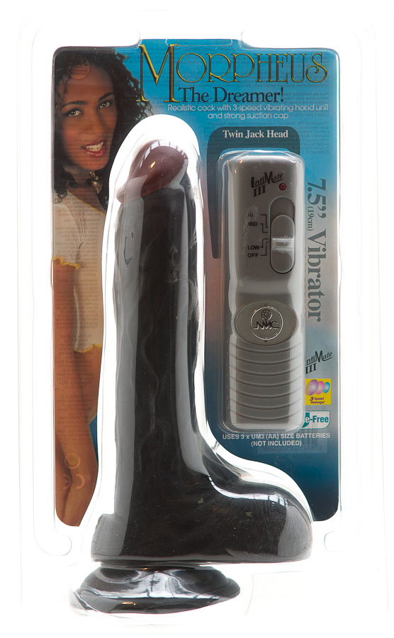 Черный вибратор на присоске "Morpheus the Dreamer"