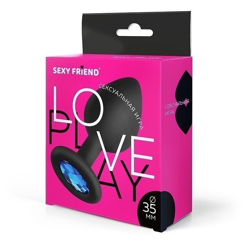 Втулка силикон черный/синий 3,5 см