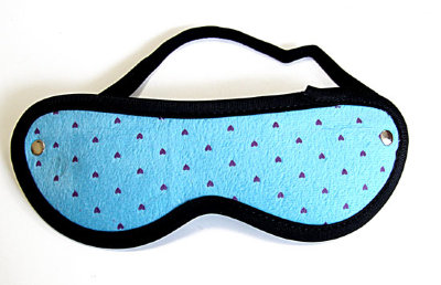 Маска на глаза голубая текстиль Маска на глаза голубая текстиль