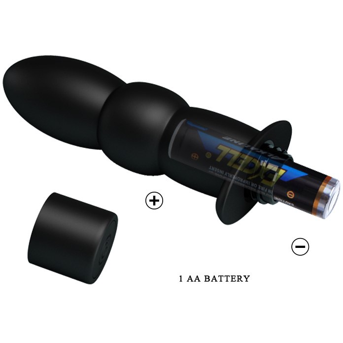 Вибровтулка силикон 2,7 см, 10 режимов вибрации черный