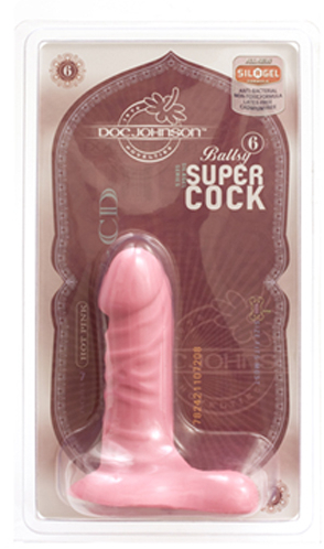 Розовый фаллоимитатор Ballsy Super Cock 6"