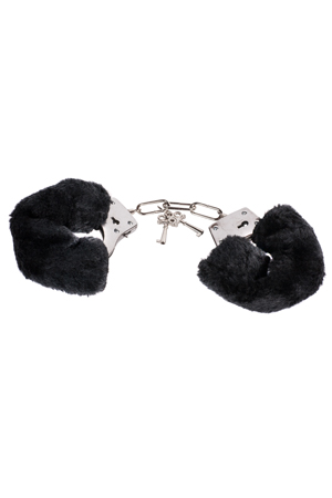 Меховые наручники цвет черный