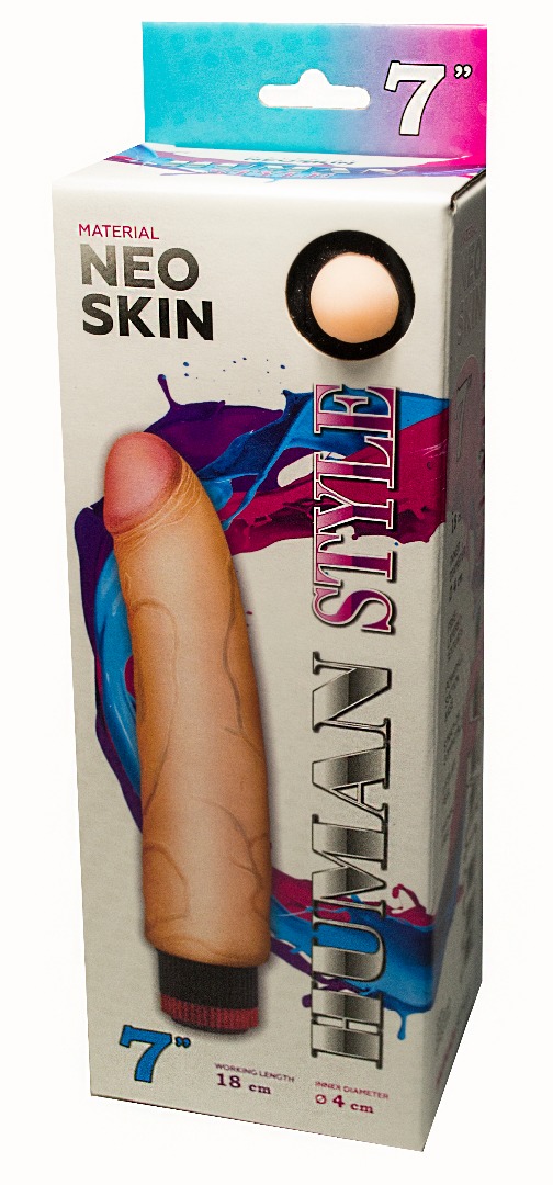 Вибратор реалистик L 18 см D 4 см, киберкожа