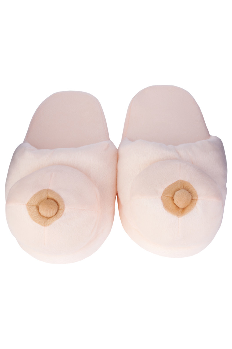 Тапочки "Грудь" бежевые