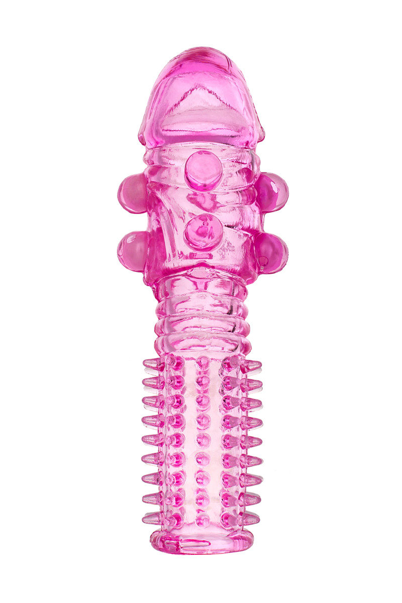 Насадка с шариками, розовый, 14 см