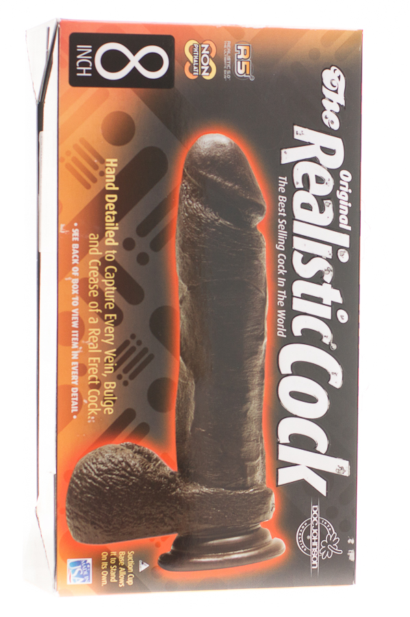 Фаллоимитатор реалистичный 8" чёрный