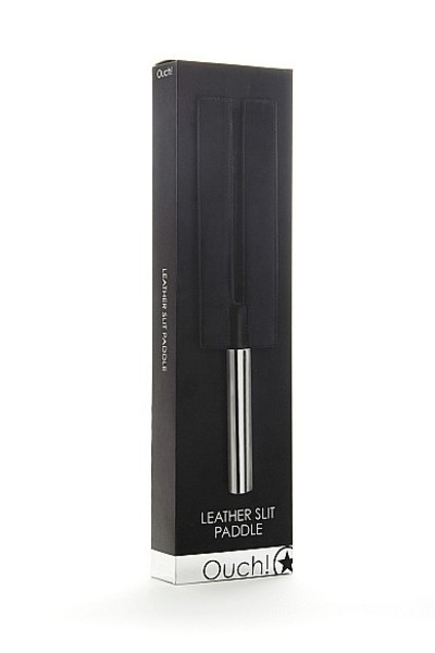Шлёпалка Leather Slit Paddle черная