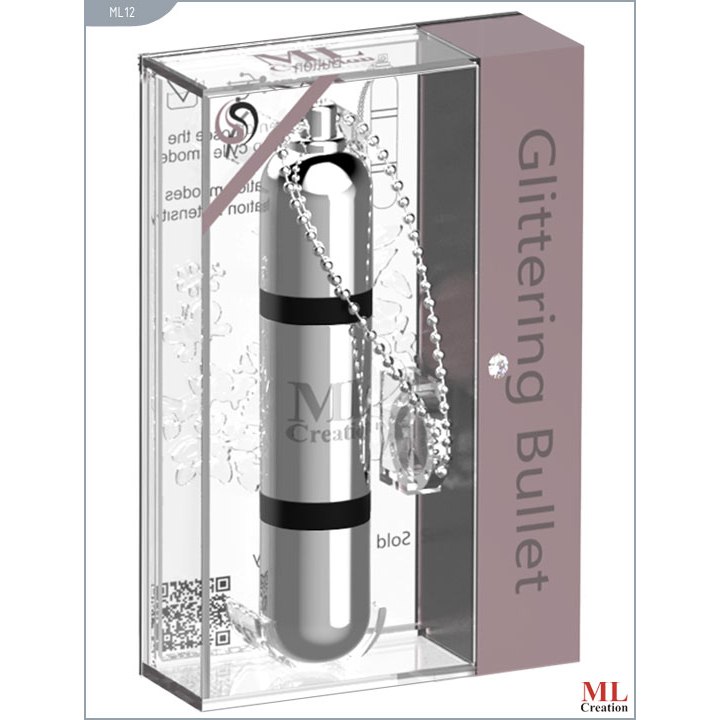 Мини-вибратор на цепочке «Glittering Bullet» 9 см Мини-вибратор на цепочке «Glittering Bullet» 9 см