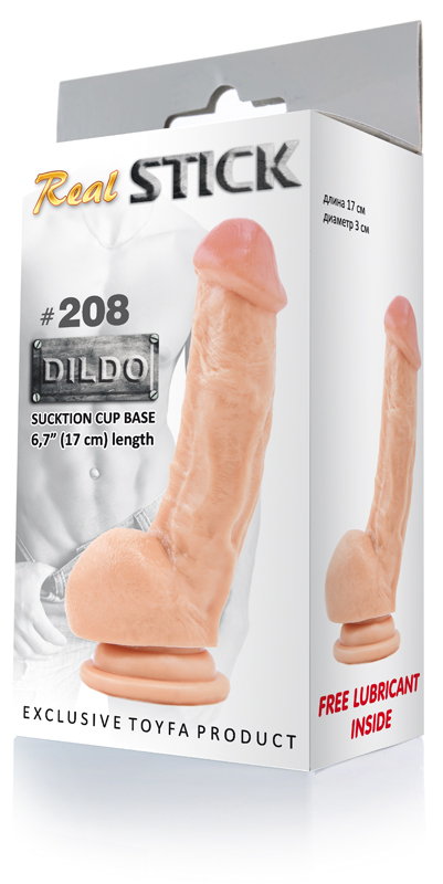 Фаллоимитатор RealStick #208 телесный 17 см