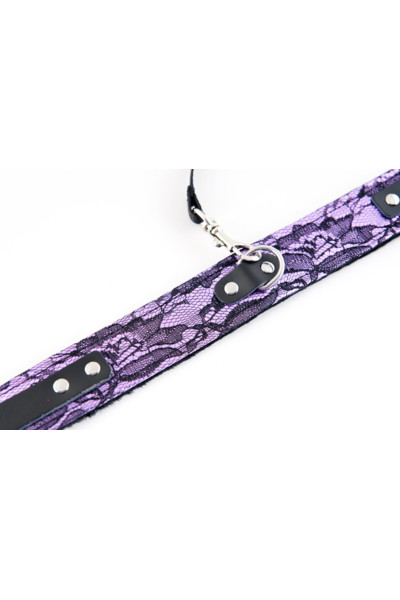 Кружевной ошейник пурпурный