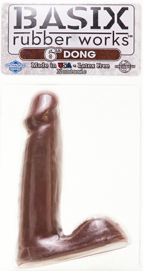 Фаллоимитатор коричневый BASIX 6"