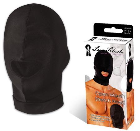 Эластичная маска на голову с прорезью для рта