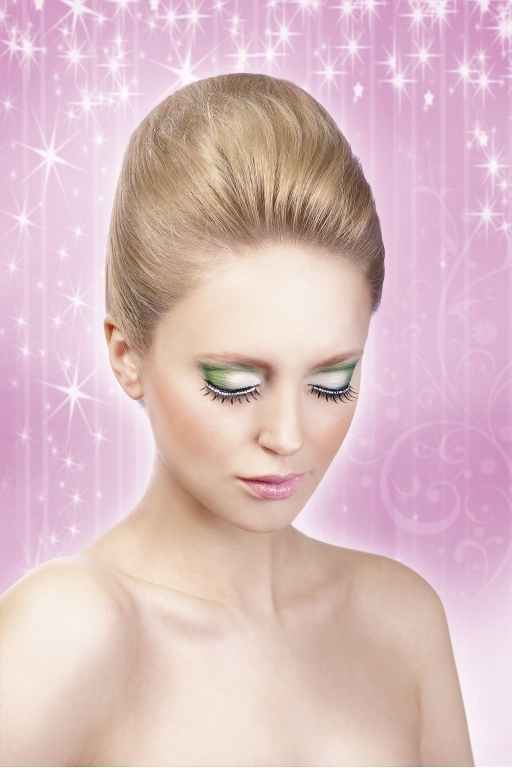 Ресницы чёрные с серебрянными стразами