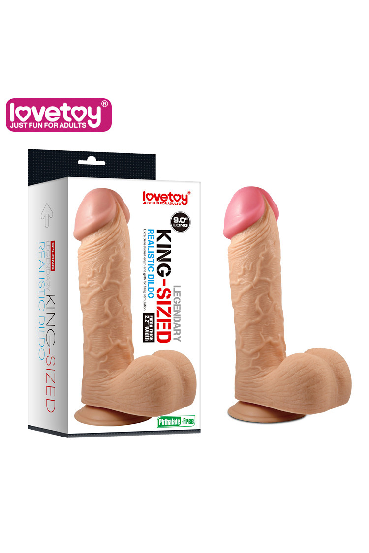 Фаллоимитатор на присоске,  20,0 см , телесный