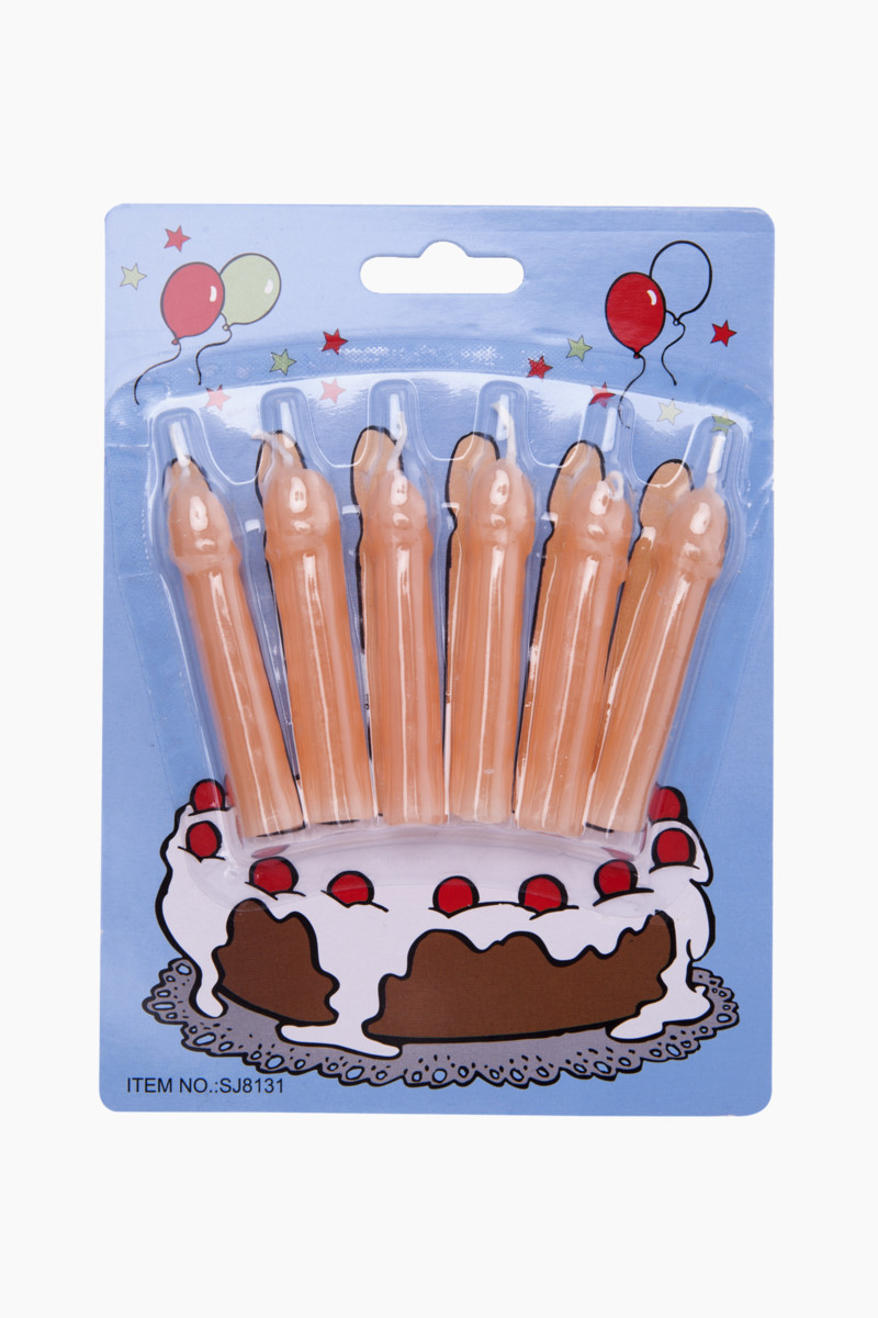 Свечи для торта в форме пениса 6 шт