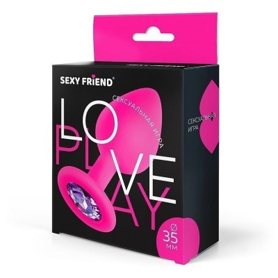 Втулка анал. силикон розовый/фиол 3,5 см