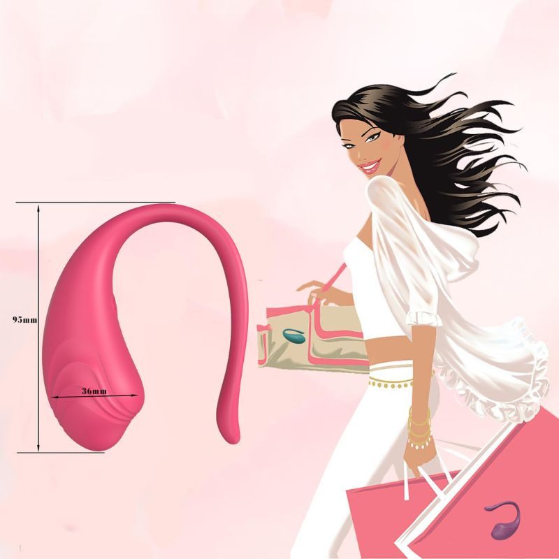 Виброяйцо с приложением 9 режимов розовый