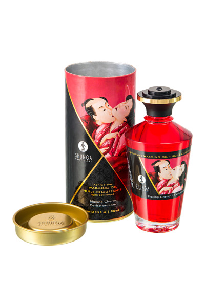 Съедобное массажное масло разогрев. вишня 100 мл