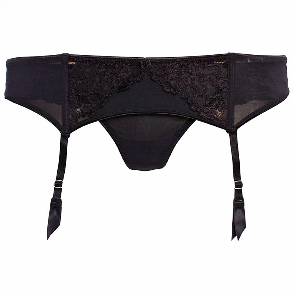 Пояс для чулок черный L