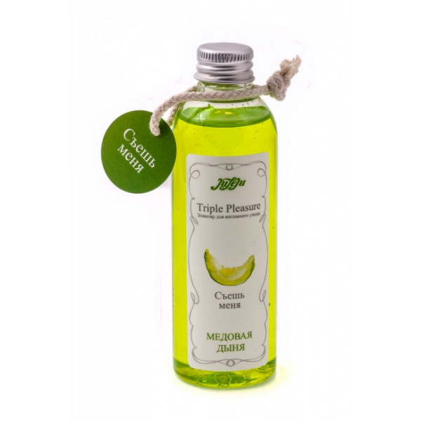 Съедобный эликсир "Triple Pleasure" смазка + массаж дыня 130 г