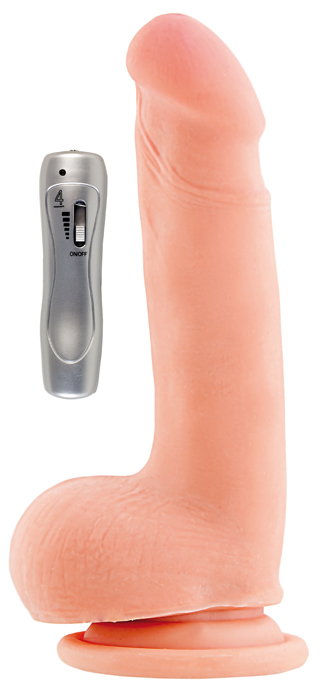 Вибратор на присоске телесный, 13 см 3,6 см