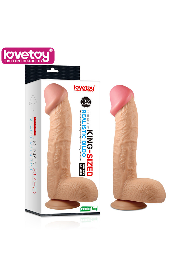 Фаллоимитатор на присоске, 26,7 см , телесный