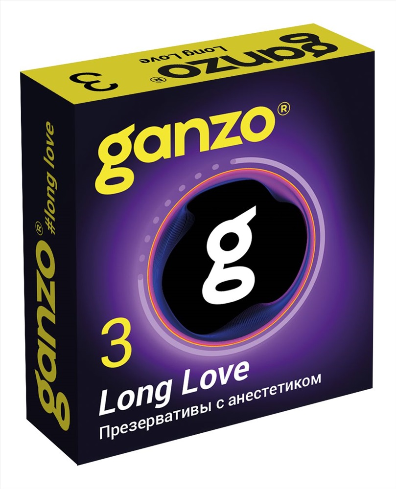Презервативы GANZO long love с анестетиком 3 шт