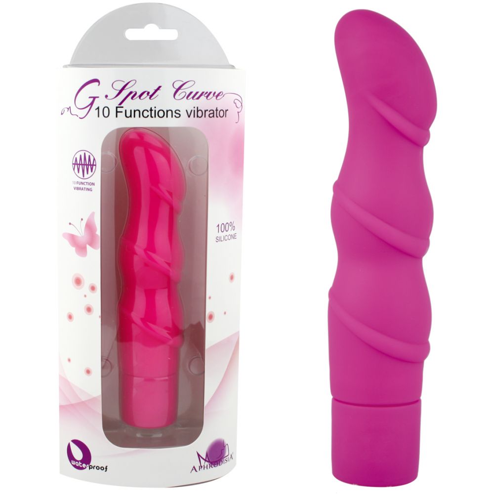 Вибратор розовый силикон 10 режимов