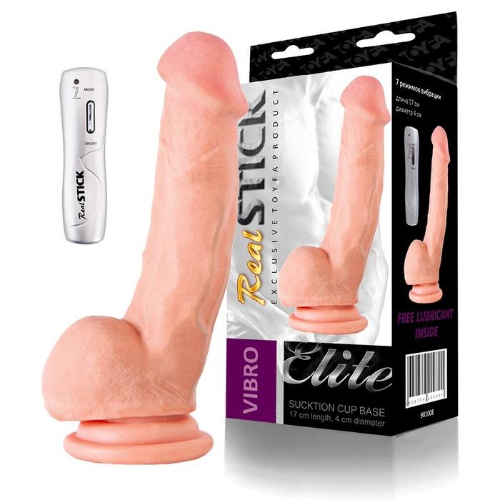 Вибратор на присоске телесный 7 режимов вибрации, 17 см