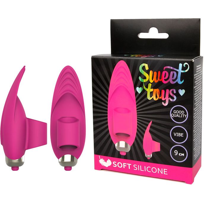 Насадка на палец со съемной вибропулей от компании Sweet Toys, цвет розовый