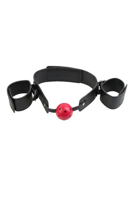 Кляп-наручники Breathable Ball Gag Restraint