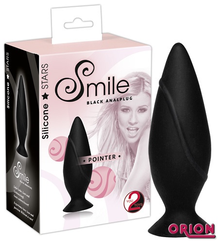Анальная втулка Smile Pointer Black 3,2 см