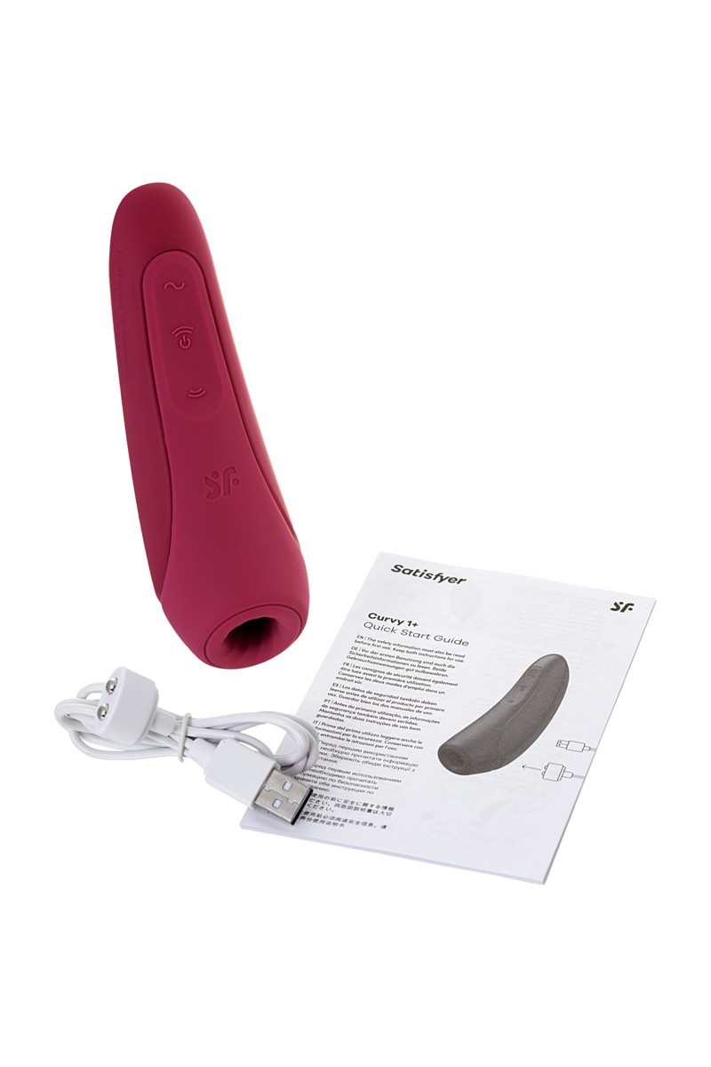 Вакуумно-волновой стимулятор клитора Curvy 1+  с возможностью управления через приложение