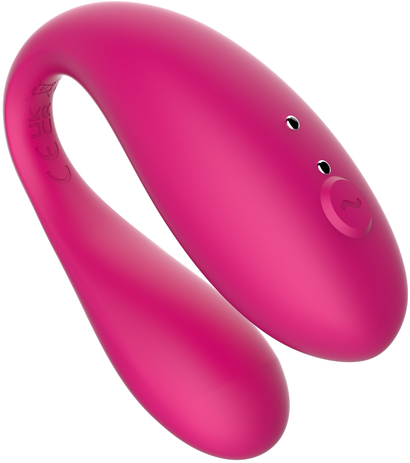 Вибромассажер для пар TWIN, Pink с приложением