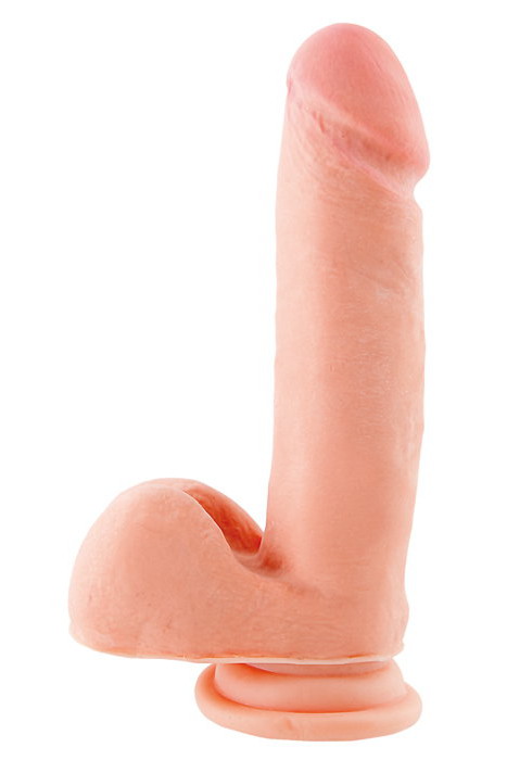 Фаллоимитатор на присоске телесный