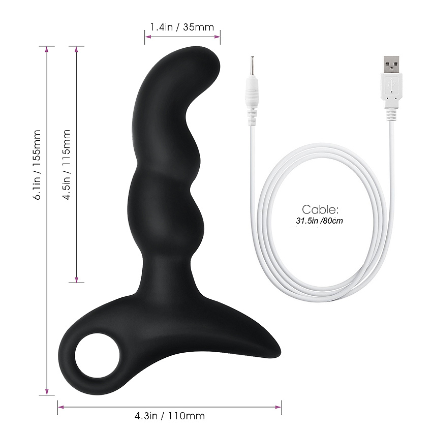 Массажер простаты 3,4 см 10 режимов USB