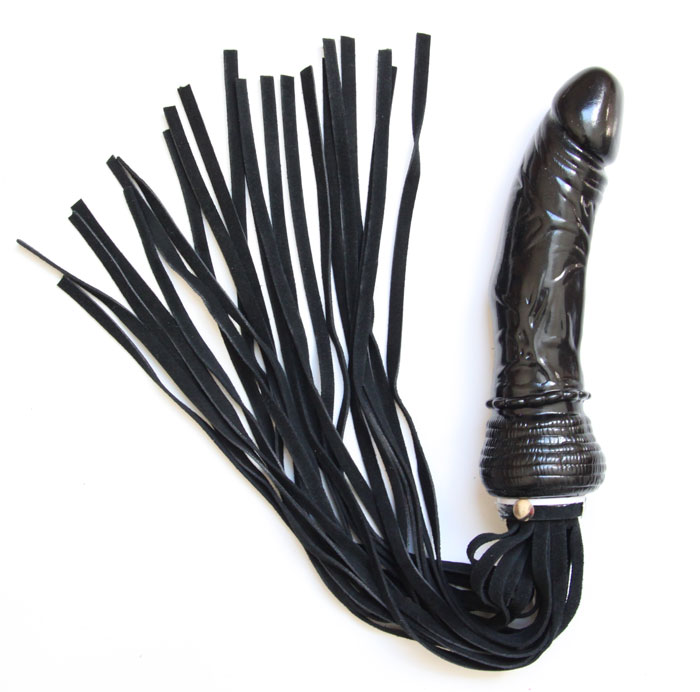 Плетка с фаллосом Notabu BDSM, натуральная кожа