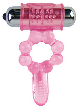 Эрекционное кольцо с вибрацией "Pleasure Tongue"