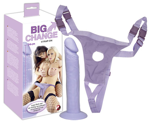 Сиреневый страпон "Big Change"