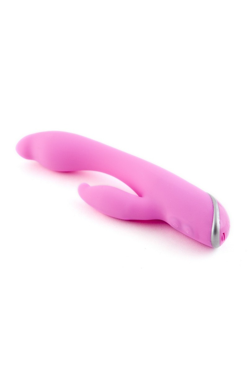Вибратор с клиторальным стимулятором Wish, 7 режимов вибрации, розовый