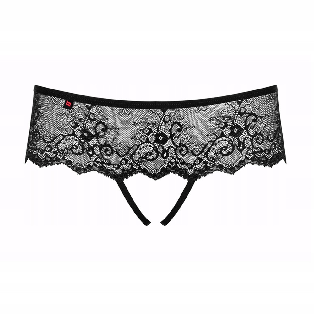 Трусики с доступом черный Merossa XXL